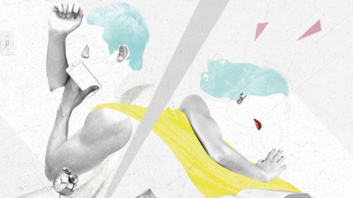 Artistic illustration of couple lying in bed, facing away from each other, suggesting marital troubles