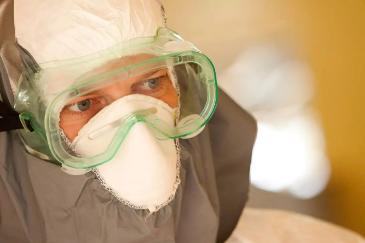Dr. Kent Brantly in protective medical gear during the 2014-2016 Ebola epidemic.