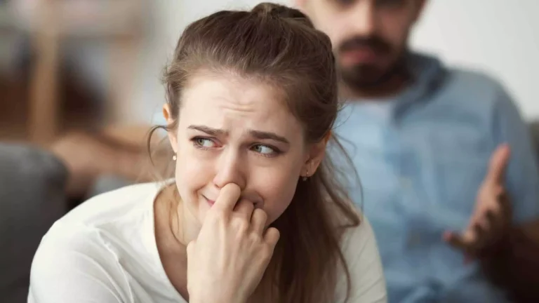 Wife in an emotionally abusive relationship with husband, husband yelling at her