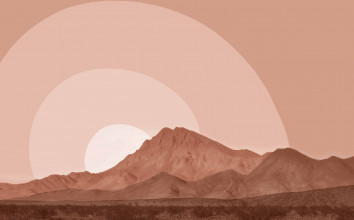 Burden of Depression - Photo collage of a mountain composed of brown shades