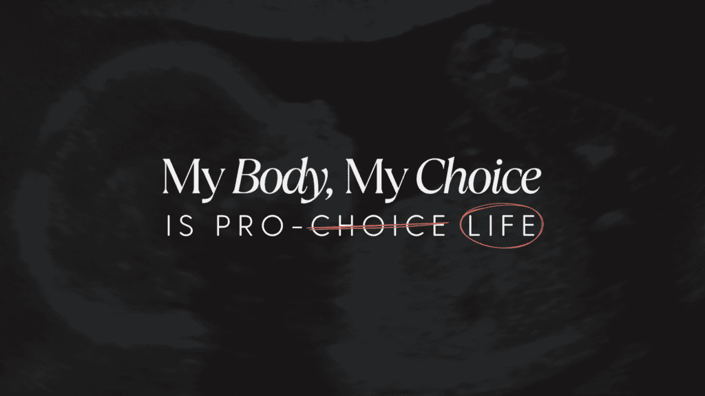 my body my choice image of pregnant woman and baby with bodily autonomy