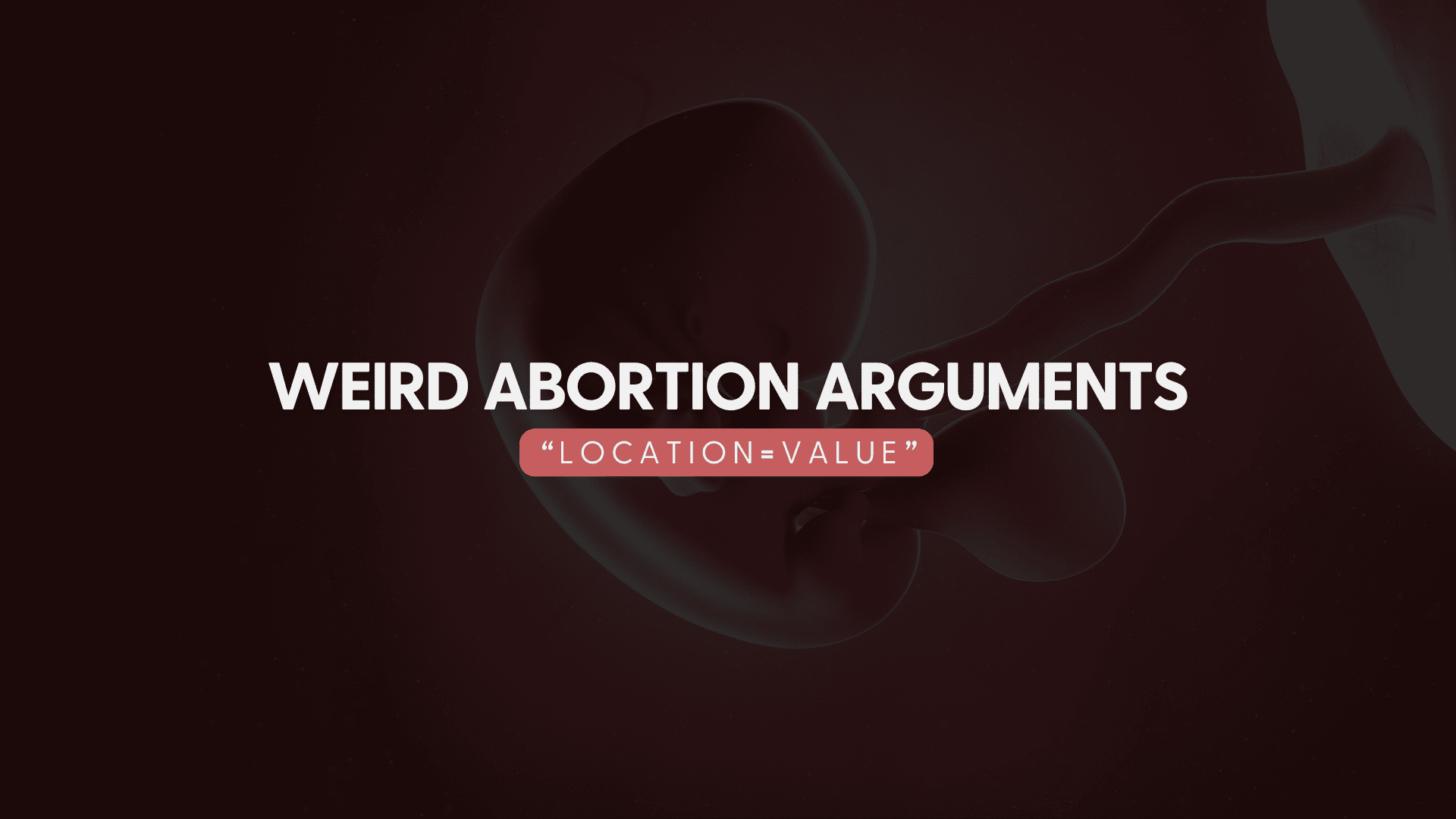 the weirdest abortion argument about how location determines your worth and fetus rights