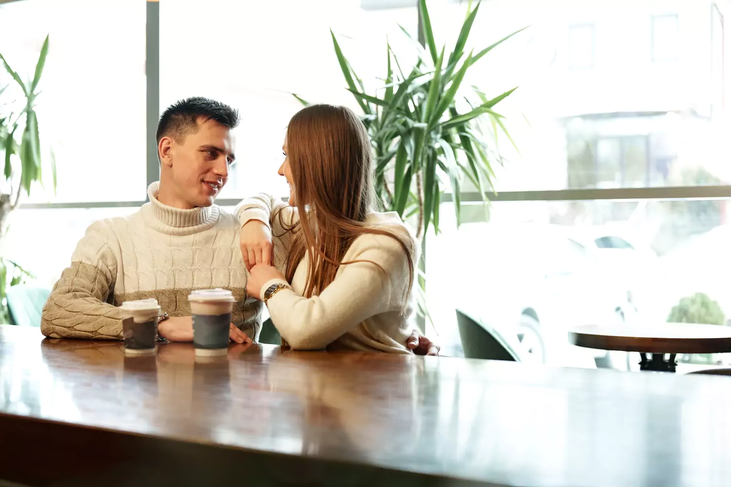 A man and a woman sit together intimately, gazing into each other's eyes. An emotional word picture simultaneously activates the emotions and intellect of the listener. It can go straight to your spouse's heart.