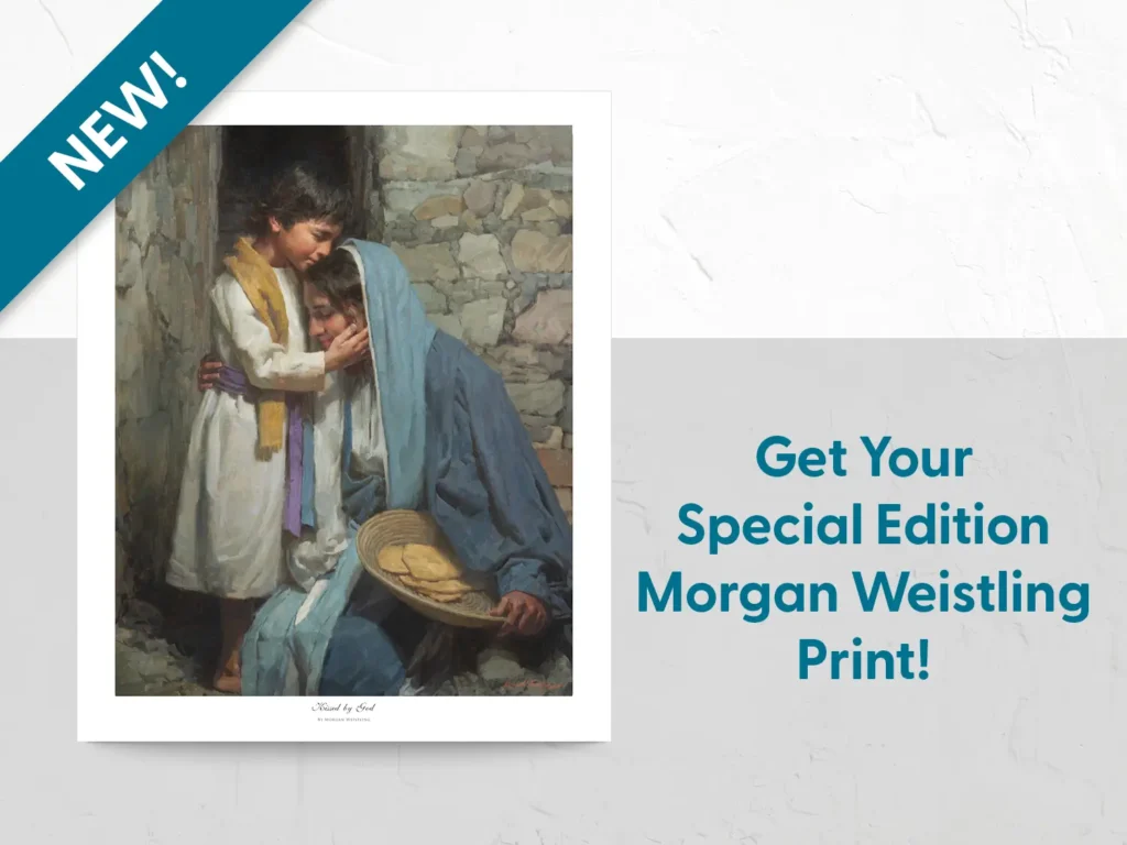 Image of Morgan Weistling painting, 'Kissed by God.' Get Your Special Edition Morgan Weistling Pring!