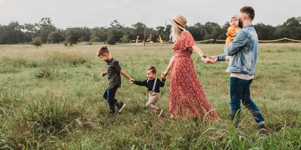 family walking together